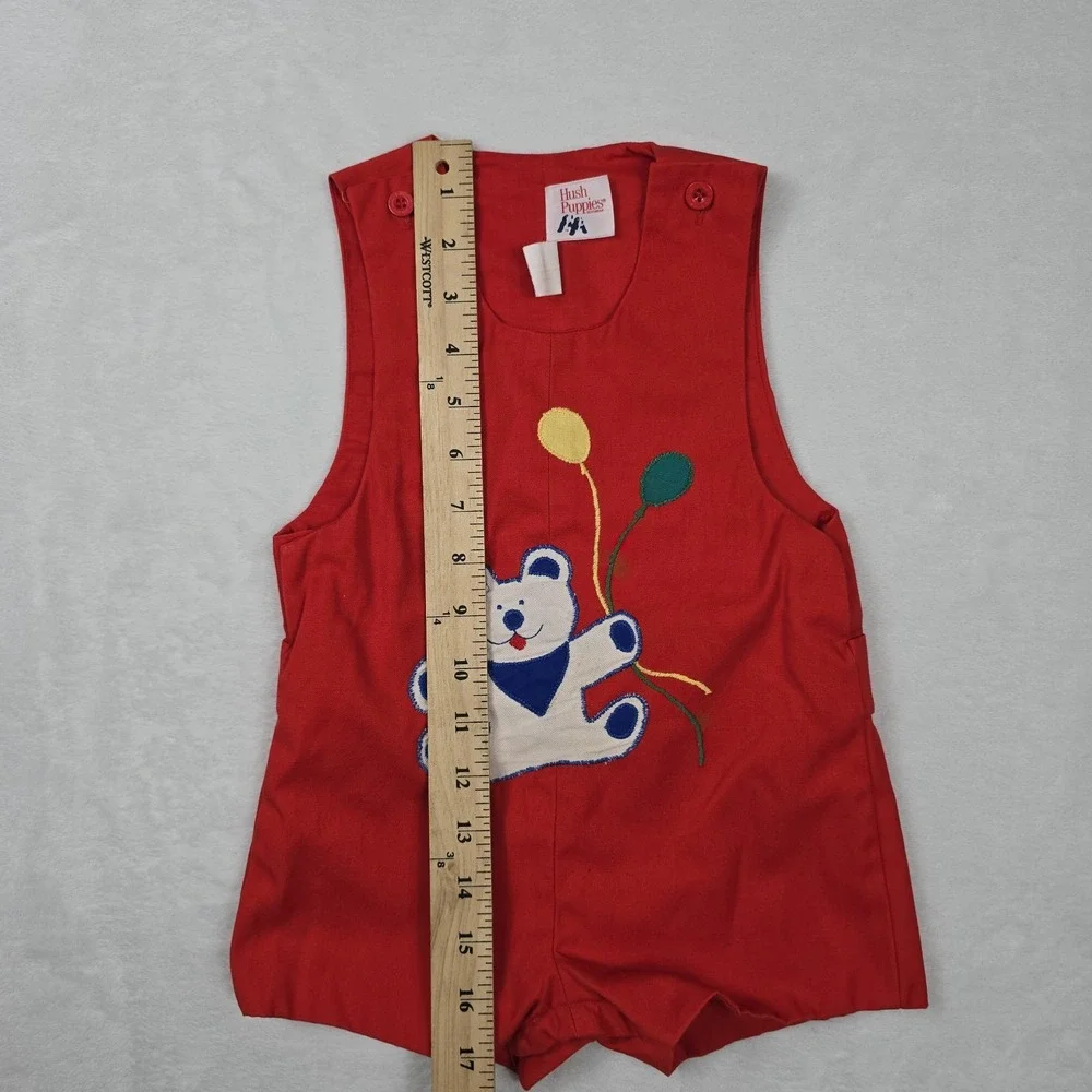 Hush Puppies 18 Months‎ Baby Vintage Red Romper Snap Bear Balloon